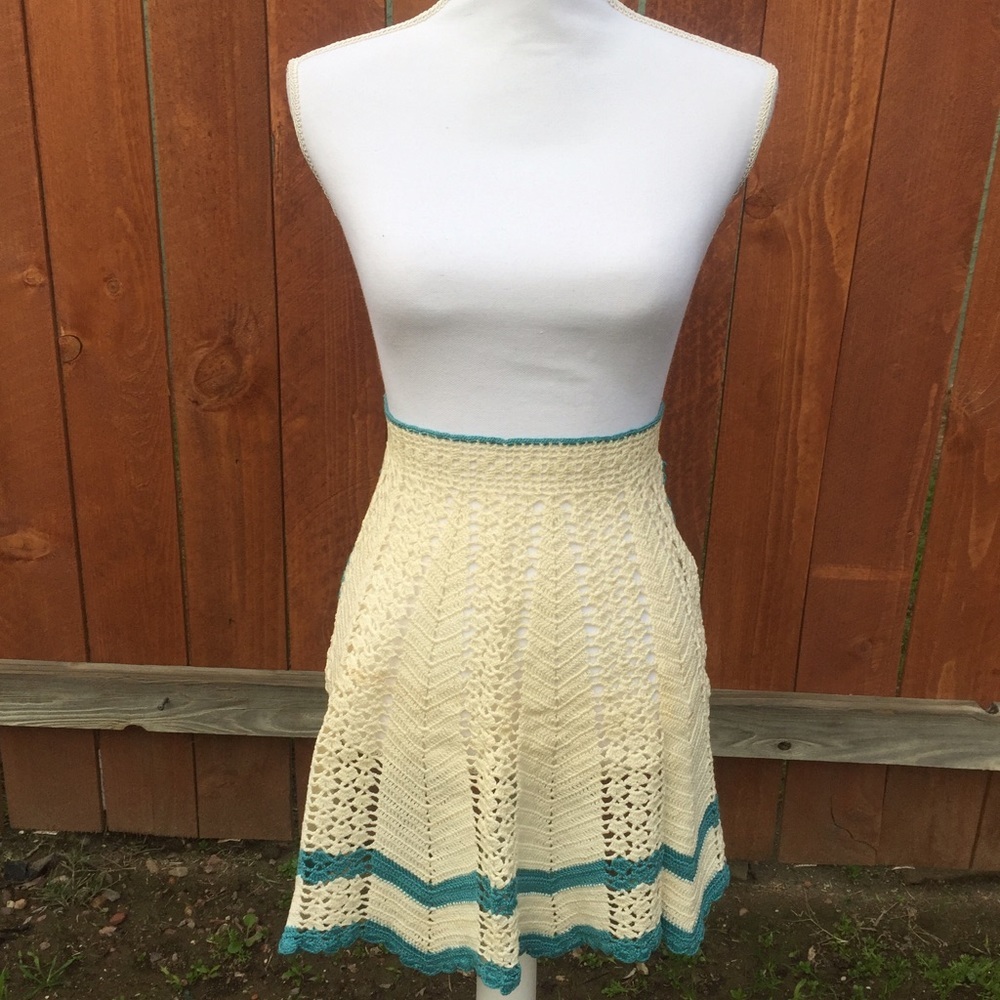 Vintage Handmade Crochet Apron